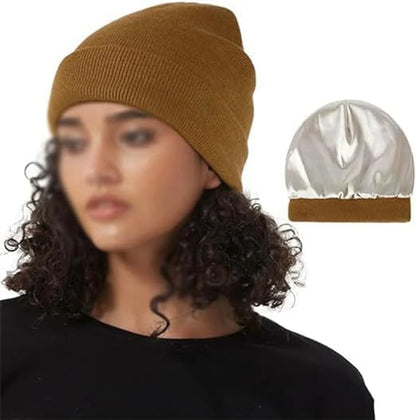 Unisex Satin-Lined Winter Beanie